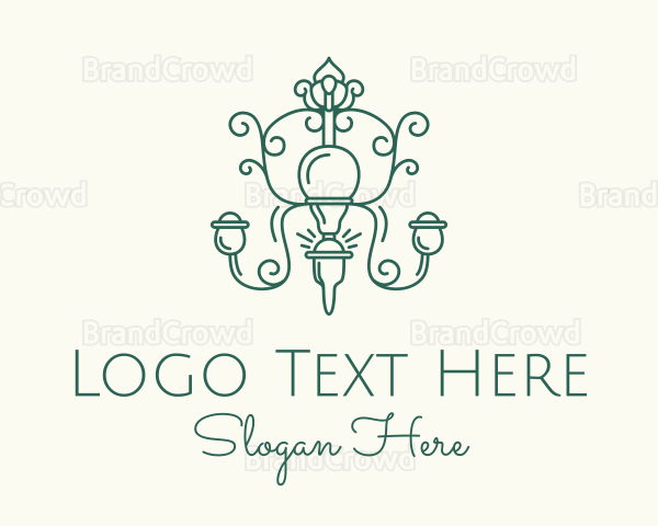 Minimalist Elegant Chandelier Logo