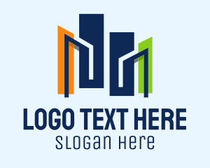 Urban Planning - Urban City Towers logo design