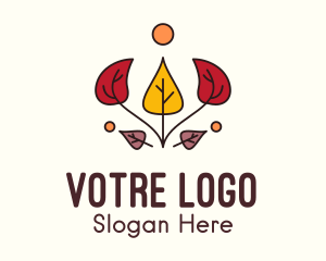 Dried Autumn Leaves Logo