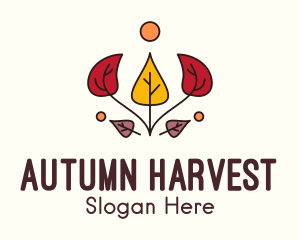 Dried Autumn Leaves logo design