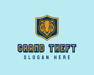 Fierce Tiger Shield Crest Logo