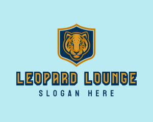 Leopard - Fierce Tiger Shield Crest logo design