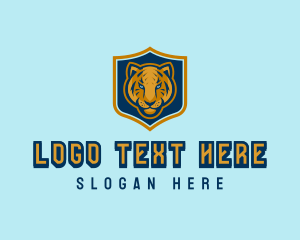 Fierce Tiger Shield Crest Logo