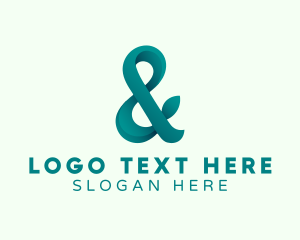 Type - Stylish Leaf Ampersand logo design