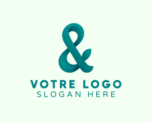 Stylish - Stylish Leaf Ampersand logo design