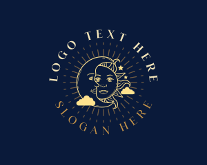 Designer - Mystic Sun Moon Face logo design