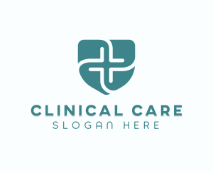 Healthcare Clinic Shield logo design