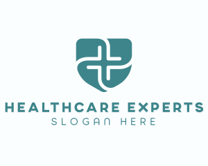 Healthcare Clinic Shield logo design