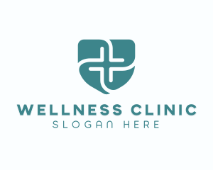 Clinic - Healthcare Clinic Shield logo design
