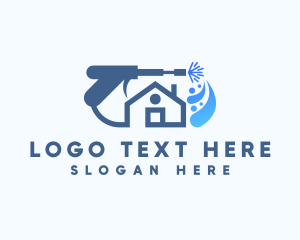 House Cleaning Washer logo design