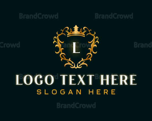 Elegant Crown Shield Logo