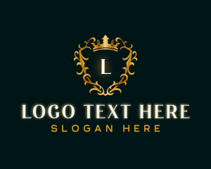 Premium - Elegant Crown Shield logo design