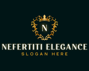 Elegant Crown Shield logo design