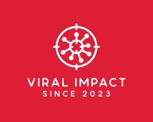 Infection - Virus Crosshair Target logo design
