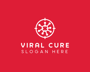 Disease - Virus Crosshair Target logo design