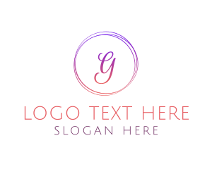 Purple Circle - Fashion Elegant G logo design
