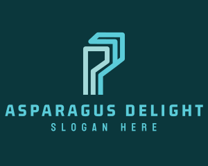 Digital Logistics Letter P logo design