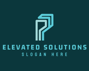 Digital Logistics Letter P logo design