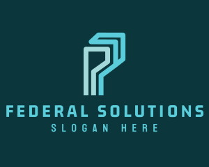 Digital Logistics Letter P logo design