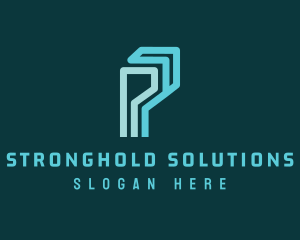 Digital Logistics Letter P logo design