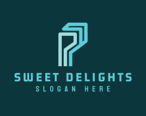 Digital Logistics Letter P logo design