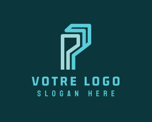 Digital Logistics Letter P logo design