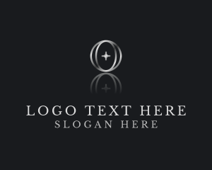 Writer - Metallic Reflection Brand Letter O logo design