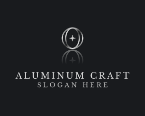Aluminum - Metallic Reflection Brand Letter O logo design