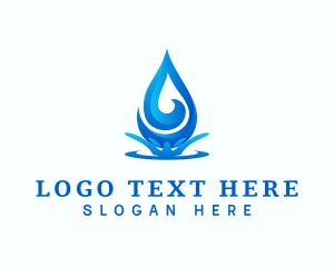Plumbing - Aqua Water Droplet logo design