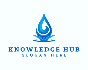 Aqua Water Droplet Logo