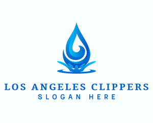 Aqua Water Droplet Logo