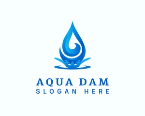 Aqua Water Droplet logo design