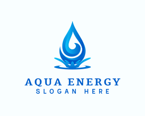 Aqua Water Droplet logo design