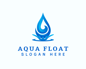 Aqua Water Droplet logo design