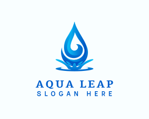 Aqua Water Droplet logo design