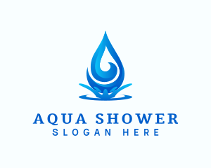 Aqua Water Droplet logo design