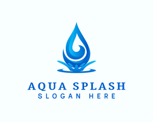 Aqua Water Droplet logo design