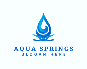 Aqua Water Droplet logo design