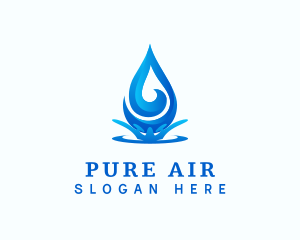 Aqua Water Droplet logo design