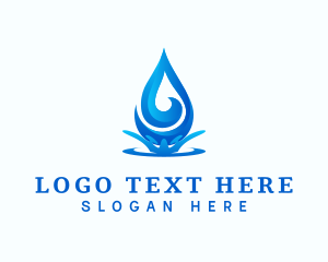 Aqua Water Droplet Logo