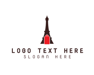 Shopping - Eiffel Tower Door logo design