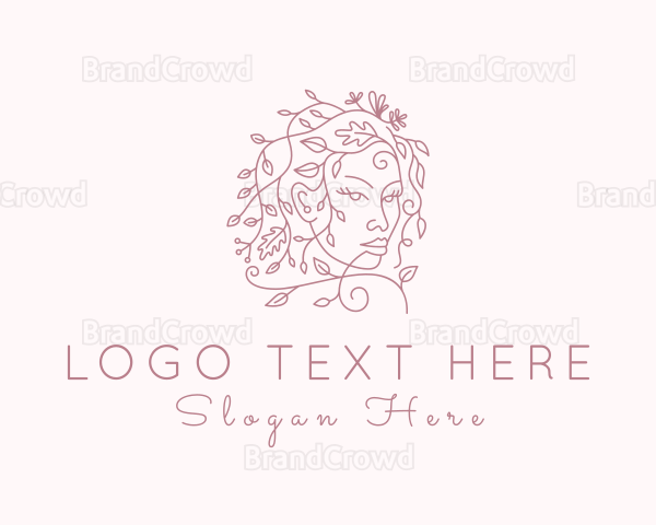 Floral Organic Makeup Logo