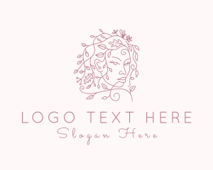 Floral Organic Makeup Logo