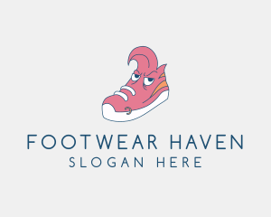 Punk Sneakers Footwear logo design
