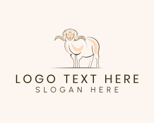 Horn - Sheep Animal Ranch logo design