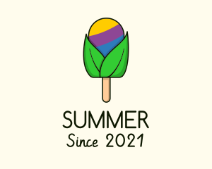 Popsicle Stick Leaf logo design