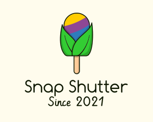 Sweets - Popsicle Stick Leaf logo design