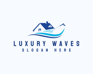 Power Wash Wave logo design