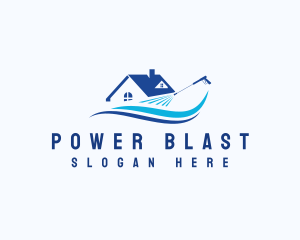 Power Wash Wave logo design