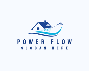 Power Wash Wave logo design